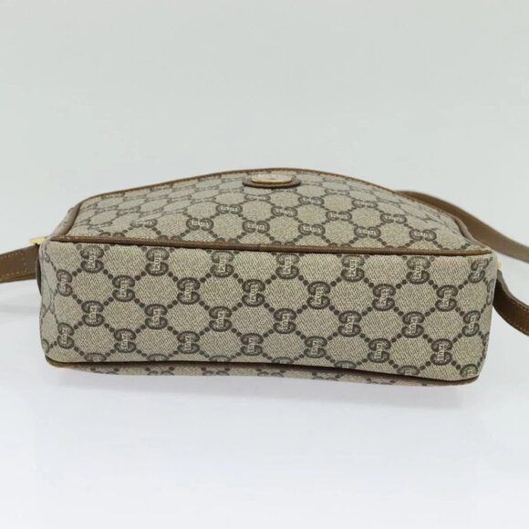 GUCCI GG Plus Supreme Shoulder Bag PVC Beige Gold Auth th6208 - Picture 7 of 16